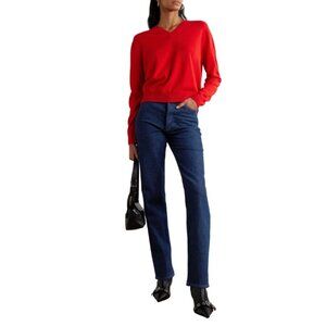 Agolde 90's Pinch Waist High Rise Straight Jean Sz 27 Dark Wash Button Fly